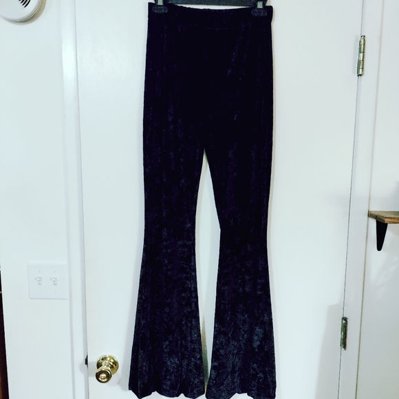 SOLD Urban Outfitters Crushed Velvet Bell Bottoms - Picture 3 of 4